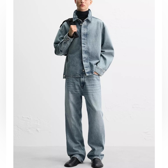 Zara Men's Limited Edition Denim Overshirt Blue NWT - Picture 2 of 9